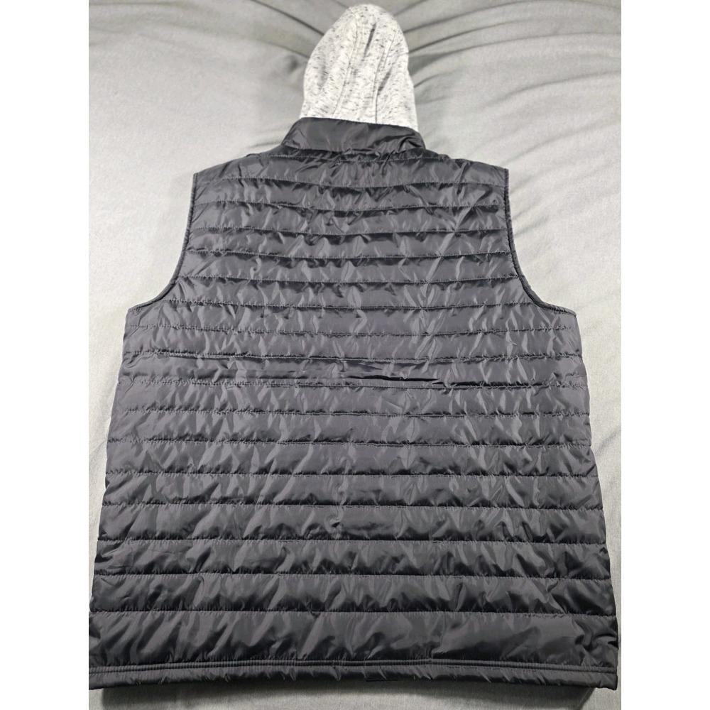 NWT ECKO UNLTD.‎ Hooded Puffer Vest 2XL Black/Gray Hood and Rhino Logo - Picture 6 of 6